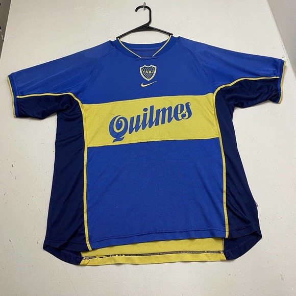 BOCA JUNIORS 2000/01 NIKE Home Football Shirt L Mens Vintage Soccer Jersey - Picture 1 of 10